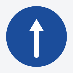 Ahead only traffic sign used in Nepal