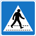 Pedestrian way traffic sign used in Nepal