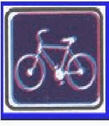 Cycle route traffic sign used in Nepal
