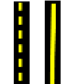 Edge line marking traffic sign used in Nepal