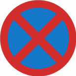 No stoppage traffic sign used in Nepal