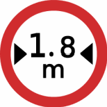 Vehicle width limit traffic sign used in Nepal
