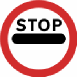 Stop, look and proceed traffic sign used in Nepal