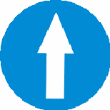 Go straight only traffic sign used in Nepal