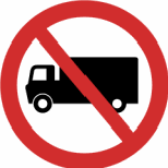 No truck traffic sign used in Nepal