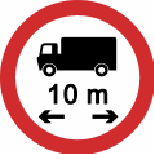 Vehicle length limit traffic sign used in Nepal