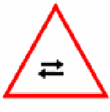 Two-way traffic traffic sign used in Nepal