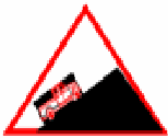 Steep uphill traffic sign used in Nepal
