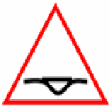 Dip in the road traffic sign used in Nepal