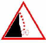 Rock falling place traffic sign used in Nepal