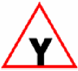 Y Junction traffic sign used in Nepal