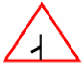 Merging traffic from the left traffic sign used in Nepal