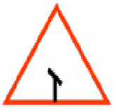 Merging traffic from the right traffic sign used in Nepal