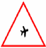 Low-flying aircraft traffic sign used in Nepal