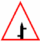 Staggered junction traffic sign used in Nepal