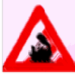 Unguarded level crossing traffic sign used in Nepal