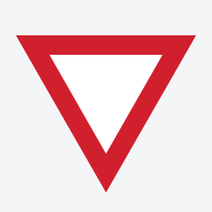 Give way traffic sign used in Nepal