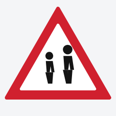 School / children ahead traffic sign used in Nepal