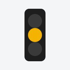 Amber signal traffic sign used in Nepal