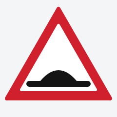 Speed breaker / hump traffic sign used in Nepal