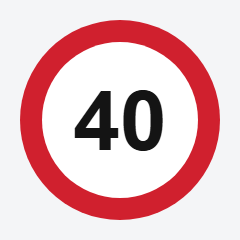 Speed limit traffic sign used in Nepal