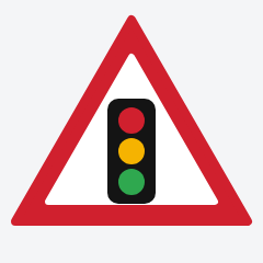 Traffic signal ahead traffic sign used in Nepal